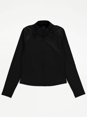 Black Active Zip Through Jacket