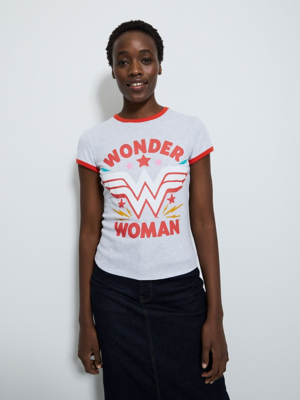 Dc Comics BI28354 Nero - T-shirts a maniche lunghe Donna