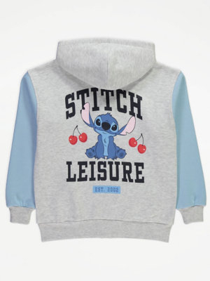 Disney Lilo & Stitch Cherries Grey Marl Zip Hoodie | Kids | George