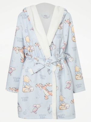 Disney Winnie The Pooh Fleece Lined Waffle Dressing Gown