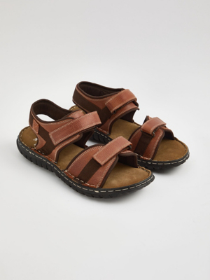 Tan Leather Strappy Trekker Sandals