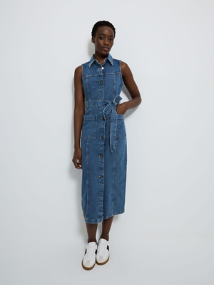 Asda 2025 Asda George Denim Dress Denim Corduroy Dungaree Dress