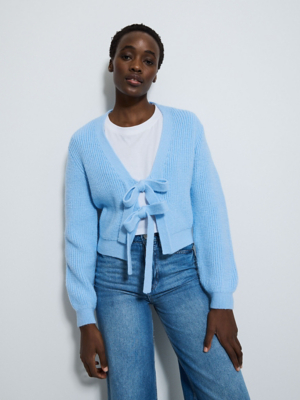 Light Blue Bow Front Knitted Cardigan | Women | George at ASDA