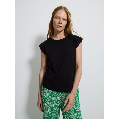 George Black Slub Extended Shoulder Top