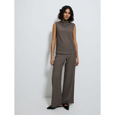 George Brown Textured Wide Leg Trousers - Multi