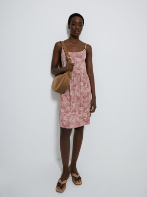 pink dress asda Pink Daisy Pocket Mini Dress | Women
