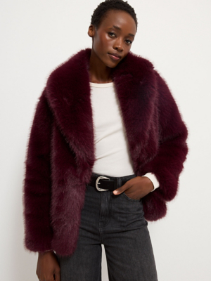 Faux Fur Oversized Short Coat | Women | George at ASDA