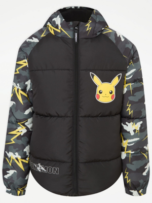 Pokémon Pikachu Camouflage Padded Jacket | Kids | George at ASDA