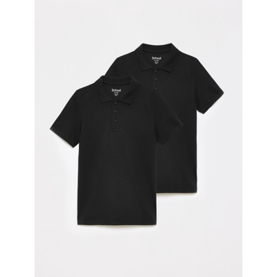 George Black Senior Boys Short Sleeve School Polo Shirts 2 Pack