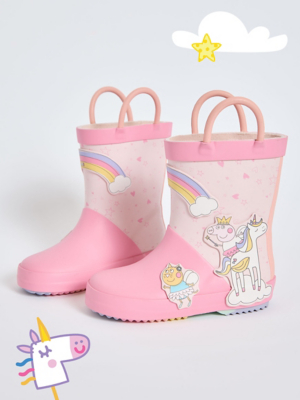 Peppa Pig Princess Unicorn Wellington Boots Kids George at ASDA