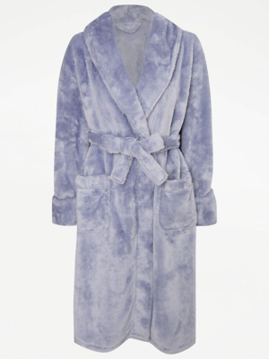 Light Blue Super Soft Dressing Gown Lingerie George at ASDA