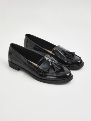 Tassel Loafers Black Loafers Wide Fit Wide Fit Black Patent Tassel