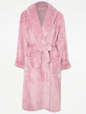 Pink Plush Dressing Gown | Lingerie