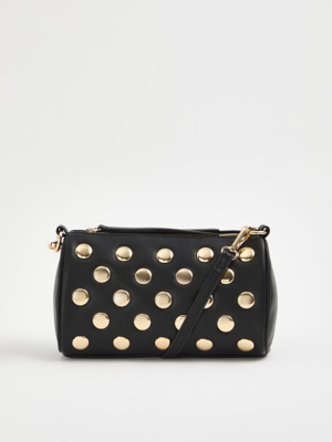 Black Studded Barrel Cross Body Bag Women George at ASDA