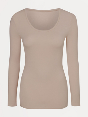 Thermal Tops Asda Womens Thermals Taupe Thermal Scoop Neck Long