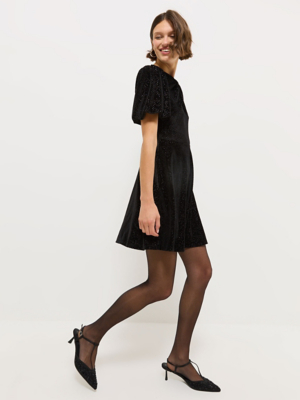 Black Linen Blend Utility Belted Midi Shirt Dress | Sale & Offers | George  at ASDA
