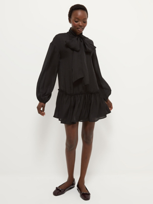 Christmas Black Bauble Button Front Midi Dress | Women | George at ASDA
