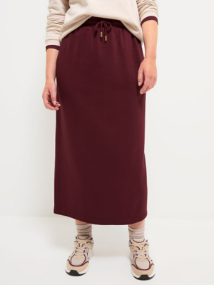 Burgundy Sweatshirt Maxi Length Cut Skirt Women George at ASDA