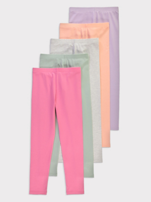 Bright Pastel Leggings 5 Pack
