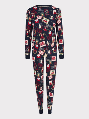 Reindeer Asda Pyjamas Womens Christmas Navy Reindeer Dog Short