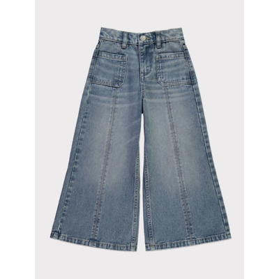 George Blue Light Wash Front Pocket Wide Leg Denim Jeans