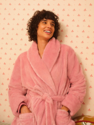 Pink Fleece Dressing Gown | Lingerie | George at ASDA