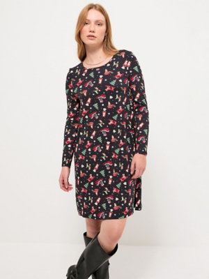 Christmas Dog Sleigh Long Sleeve Mini Dress | Women | George at ASDA