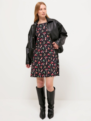 Christmas Dog Sleigh Long Sleeve Mini Dress | Women | George at ASDA