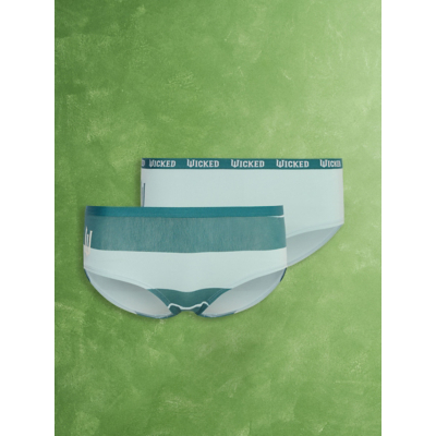 George Wicked Elphaba Green Striped Short Knickers 2 Pack