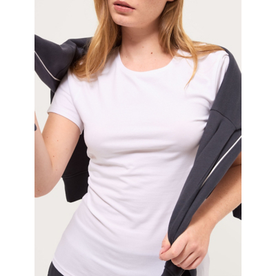 George White Crew Neck Short Sleeve Fitted Basic T-Shirt