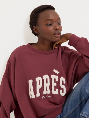 Pink Après Slogan Oversized Sweatshirt | Women | George at ASDA