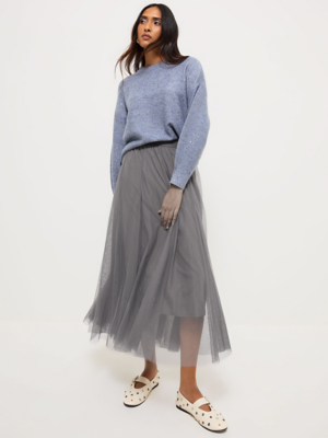Grey Tulle Tutu Midi Skirt | Women | George at ASDA