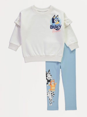 Bluey Frill Sleeve Sweatshirt and Leggings Outfit