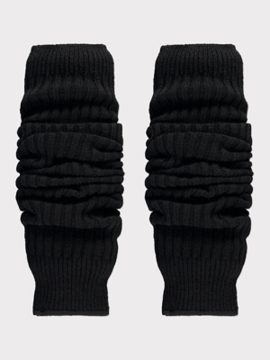 Black Knitted Ribbed Legwarmers Lingerie George at ASDA