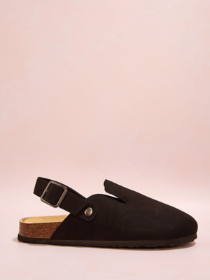 Black Closed Toe Slingback Chunky Mules | Women | George at ASDA