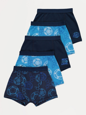 Football Trunks 5 Pack | Kids | George at ASDA