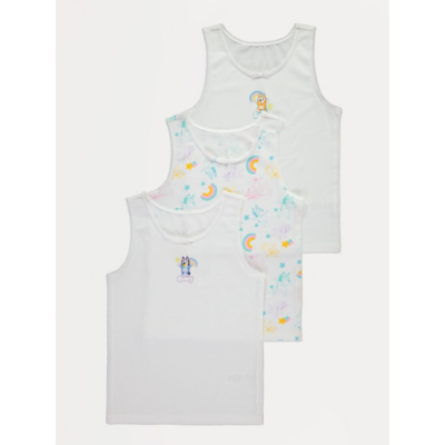 George Bluey Vests 3 Pack - White