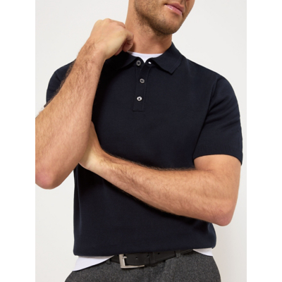 George Navy Pure Cotton Short Sleeve Knitted Polo