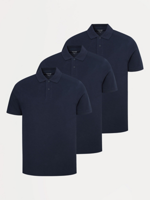 Lambretta Navy SS25 Vertical Stripe Polo Shirt | Men | George at ASDA
