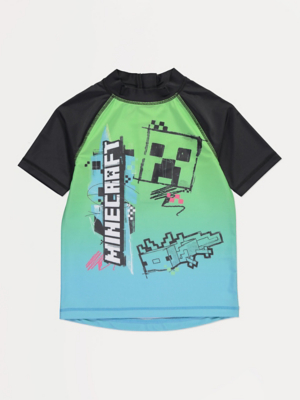 Minecraft Raglan Short Sleeve Rash Vest