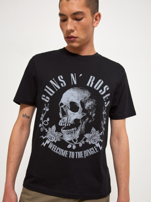 Guns N' Roses Black Crew Neck T-shirt | Men | George at ASDA