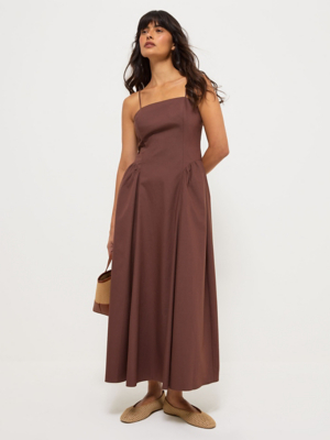 billie faiers chocolate halter neck satin maxi dress Billie Faiers Chocolate Halter Neck Satin Maxi Dress