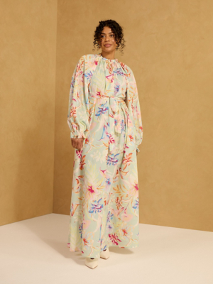 asda green dress Sage Floral Belted Midi | Women Gift for Pastor
