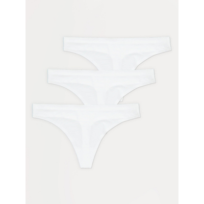 George White Seamless No VPL Thongs 3 Pack