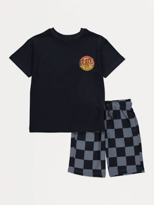 T-shirt Basique Garçon George (Asda) - Noir, Coton, 6-7 Ans