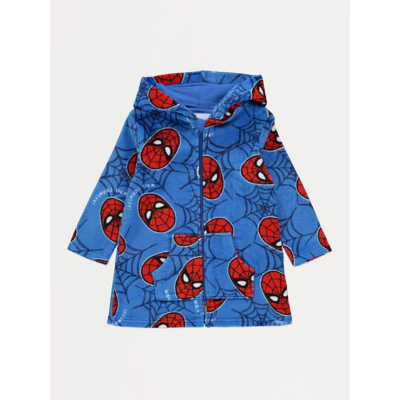 George Marvel Spider-Man Blue Towelling Poncho