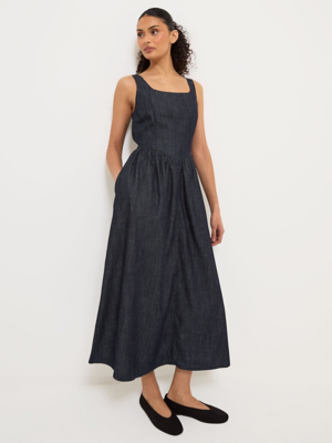 Indigo Denim Maxi Dress | Women