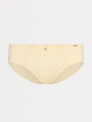 Entice Yellow Broderie Panel Short Knickers