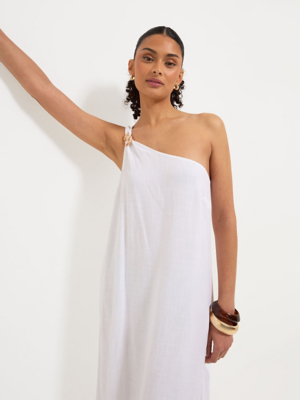 asda linen dress Stone Linen Blend Shift Dress | Sale & Offers