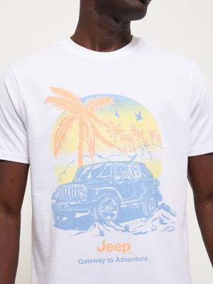 Jeep White Short Sleeve T-shirt